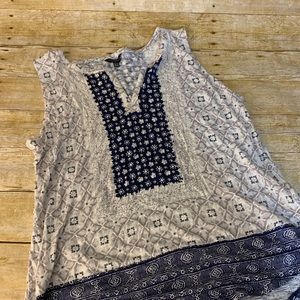 Lucky Brand Top Blue and Gray